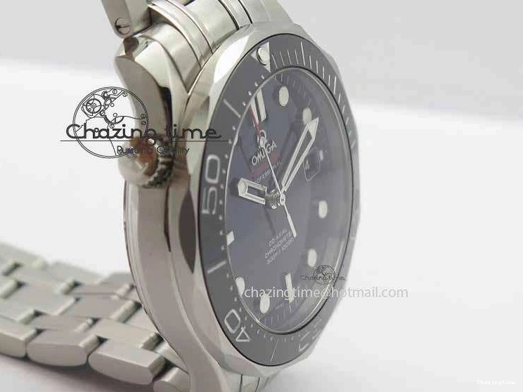 0227 Seamaster 300M SS MK 1:1 Best Edition Black Dial Ceramic Bezel On SS Bracelet A TopPick 8177
